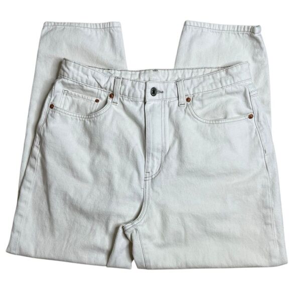 & Denim Loose Mom Jean Cream Size 10 - Picture 2 of 6